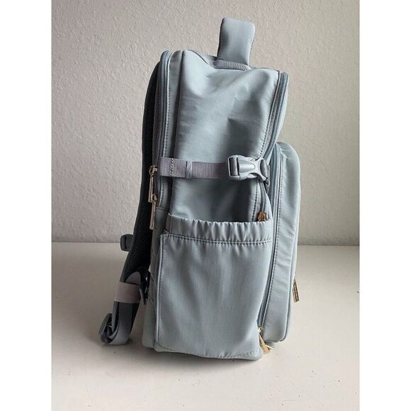 Isaac Mizrahi Backpack Holds Stanley Cup in Outside Pocket Seafoam Expandable - Picture 6 of 16